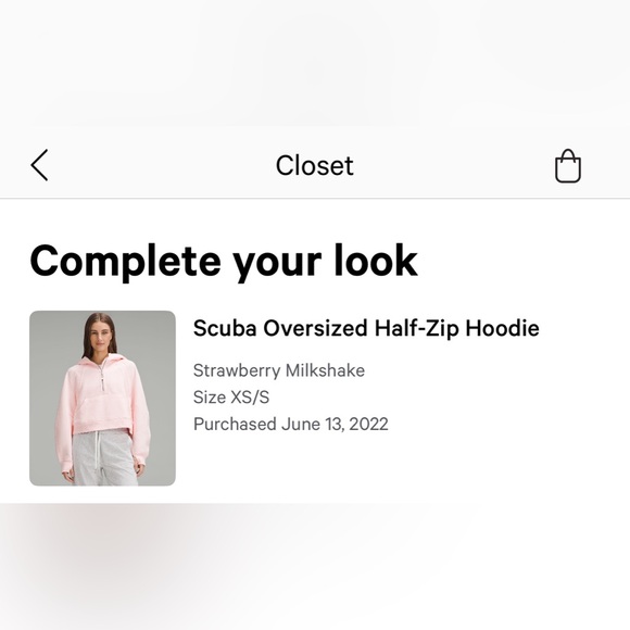 NWT Lululemon Scuba Oversized Half-Zip Hoodie Strawberry Milkshake Size XS/S - Picture 4 of 5